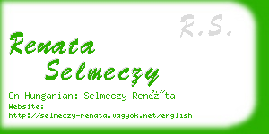 renata selmeczy business card